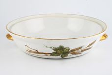 Royal Worcester Evesham - Gold Edge Casserole Dish + Lid Round, Shape 22, Size 1, straight handle on the Lid - Smooth Handles 2pt thumb 2