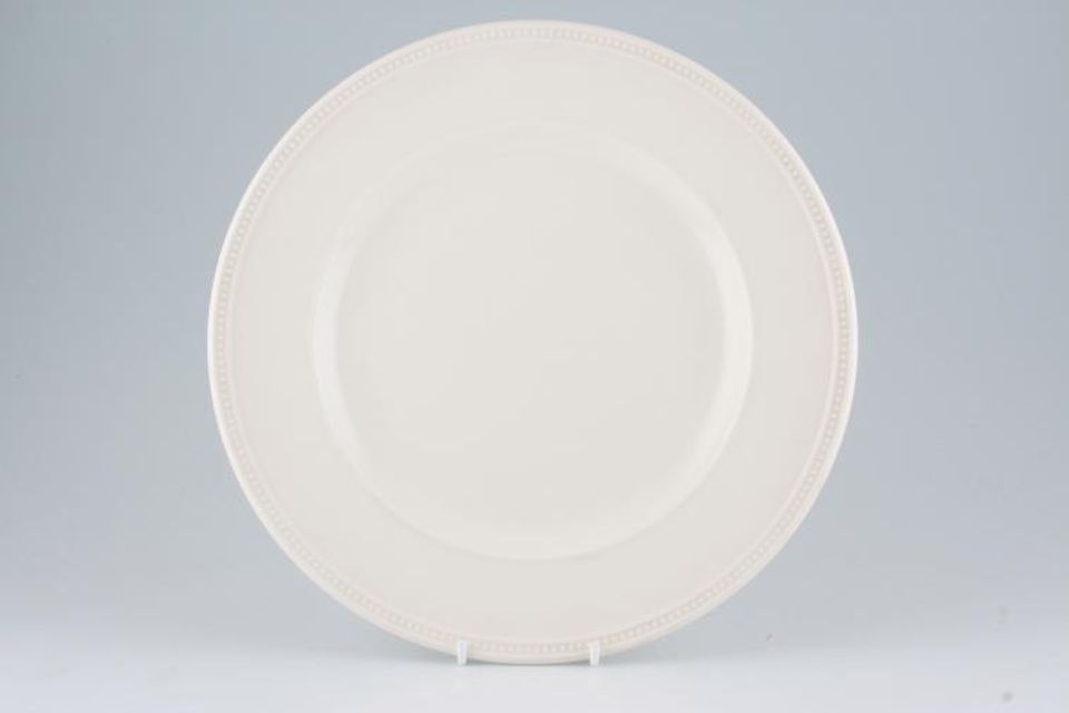 Wedgwood Windsor - Cream Dinner Plate Beaded pattern around plain rim 10 3/4"