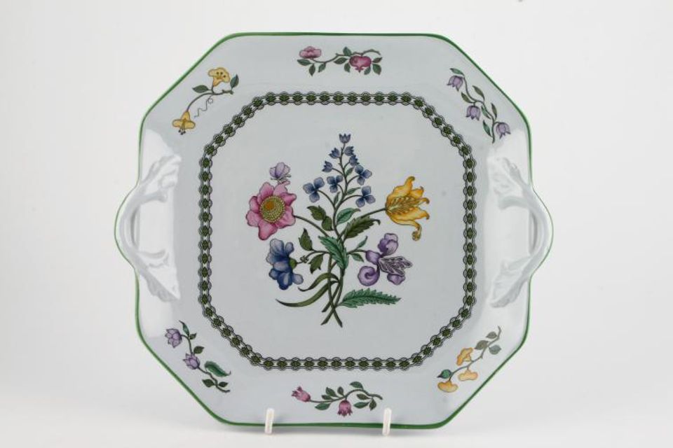 Spode Summer Palace - Grey - W150 Cake Plate Eared 10 1/4"