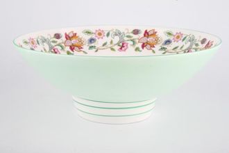 Minton Haddon Hall - Green Edge Serving Bowl Footed 8 3/4"
