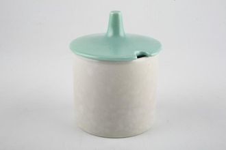 Poole Twintone Seagull and Ice Green Jam Pot + Lid