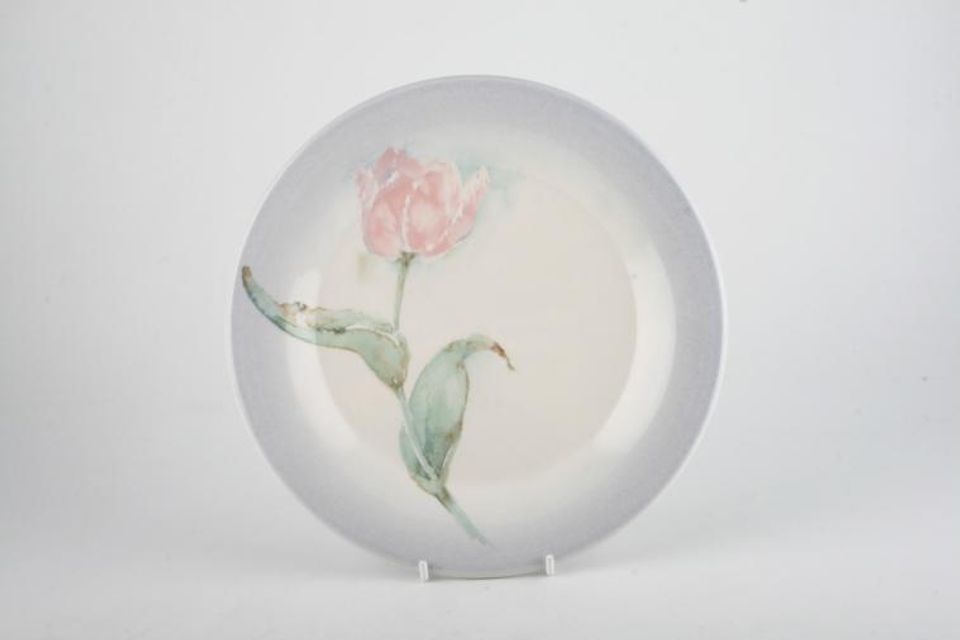 Portmeirion Seasons Collection - Flowers Breakfast / Lunch Plate Tulip-Lilac Edge 8 5/8"