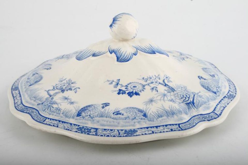 Furnivals Quail - Blue Vegetable Tureen Lid Only For round dish with handles