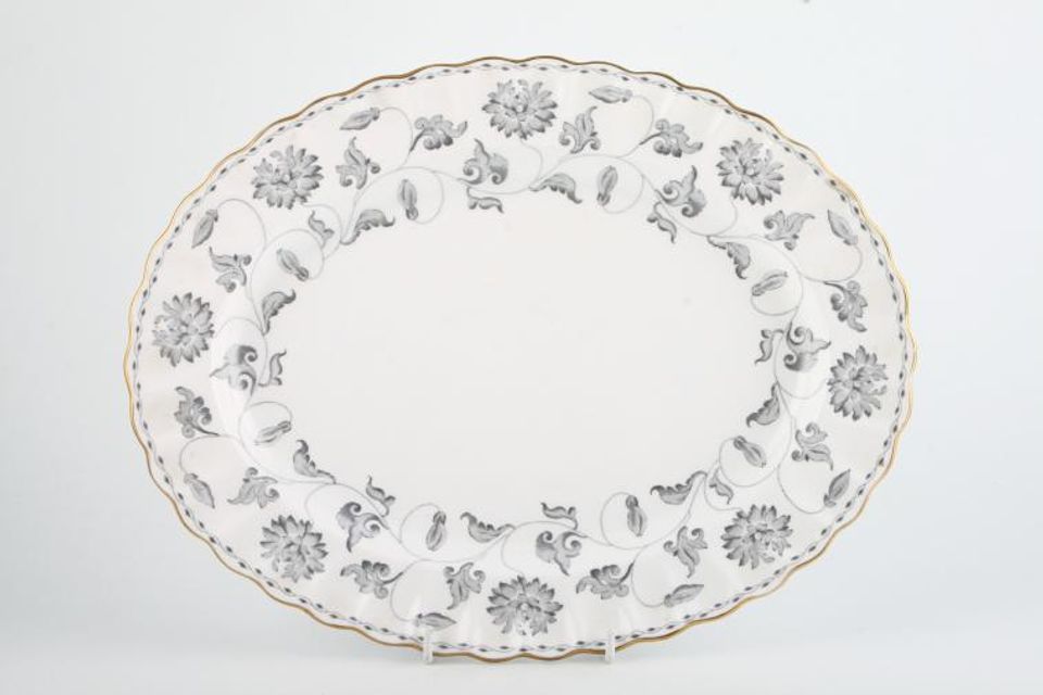 Spode Colonel Grey Oval Platter 12 1/2"