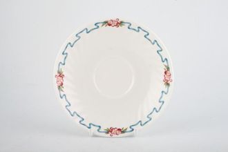 Minton Ribbons and Blossom Tea Saucer Border pattern 5 3/4"