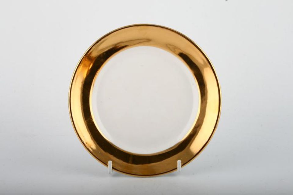 Royal Worcester Gold Lustre Tea / Side Plate Wide Gold Band 6 1/2"