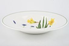 Portmeirion Welsh Wild Flowers Rimmed Bowl Scabious & Tenby Daffodil 9 5/8" thumb 1