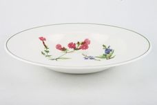 Portmeirion Welsh Wild Flowers Rimmed Bowl Pink Campion & Speedwell 9 5/8" thumb 1