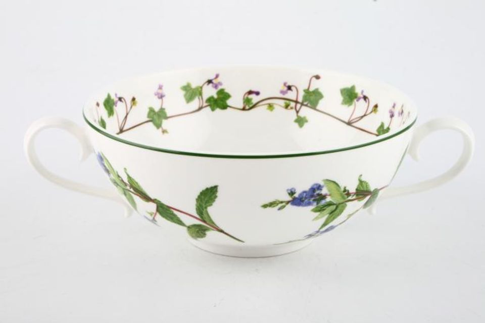 Portmeirion Welsh Wild Flowers Soup Cup 2 handles, Speedwell