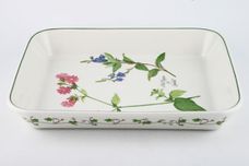 Portmeirion Welsh Wild Flowers Roaster Pink Campion & Speedwell 11 1/2" x 9 7/8" thumb 1