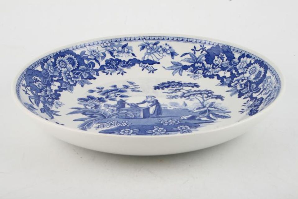Spode Blue Room Collection Pasta Bowl Girl At The Well - no rim 8 5/8"