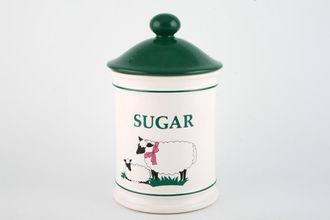 Hornsea Farmyard Collection Storage Jar + Lid Sugar 4 3/4" x 5 5/8"