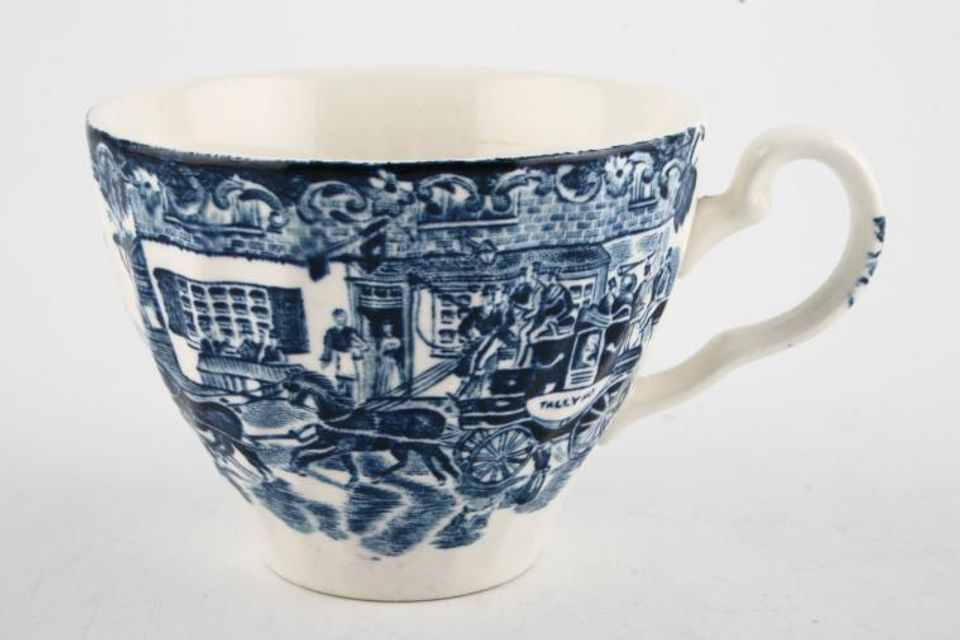 Johnson Brothers Coaching Scenes - Blue Teacup No Flower inside Cup 3 1/2" x 2 5/8"
