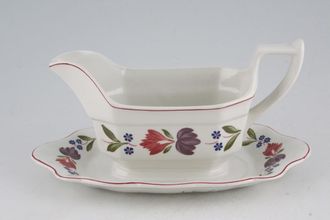 Adams Old Colonial Sauce Boat and Stand Fixed