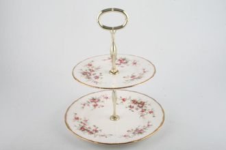 Paragon & Royal Albert Victoriana Rose Cake Stand Two Tier Cake Stand 8" x 6 1/4"