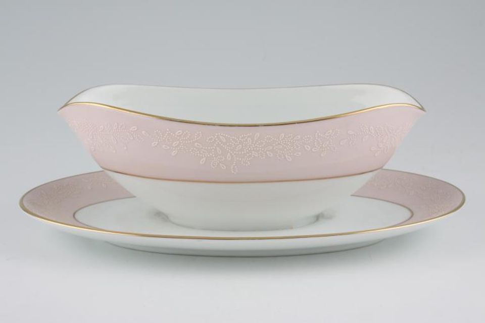 Noritake Stratford - 5652 Sauce Boat and Stand Fixed