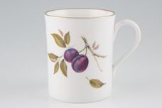 Royal Worcester Evesham - Gold Edge Mug Plums and Peach - Peach on back 3 1/4" x 3 3/4" thumb 1
