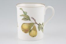 Royal Worcester Evesham - Gold Edge Mug Pears and Plum - Plum on back 3 1/4" x 3 3/4" thumb 1