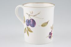 Royal Worcester Evesham - Gold Edge Mug Pears and Plum - Plum on back 3 1/4" x 3 3/4" thumb 2