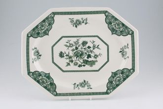 Meakin Old Pekin - Green Oval Platter 12 1/4"