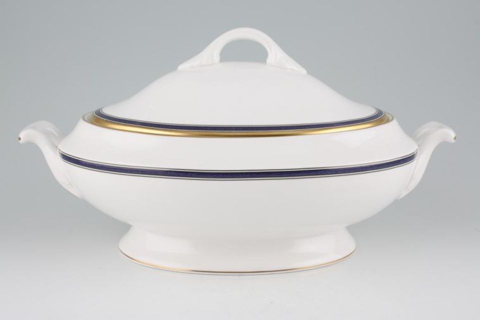 Spode Lausanne - Gold Edge Vegetable Tureen with Lid Oval/Handled