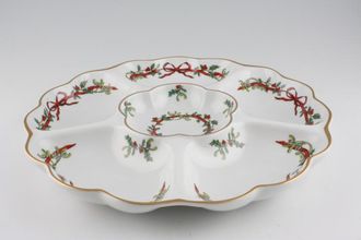 Sell Royal Worcester Holly Ribbons Crudité 6 Sectioned Dish 13 1/2"