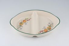 Cloverleaf Peaches and Cream Vegetable Dish (Divided) oval 13 1/2" thumb 2
