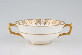 Royal Crown Derby Heraldic - White and Gold Trim Soup Cup