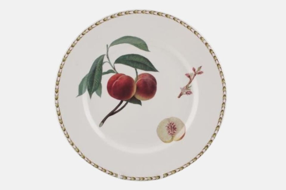 Queens Hookers Fruit Dinner Plate Peach - sizes may vary slightly 11"