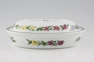 Royal Worcester Worcester Herbs Casserole Dish + Lid Shallow / Oval 1 1/2pt