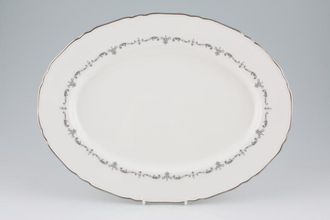 Royal Worcester Silver Chantilly Oval Platter 13 1/2"