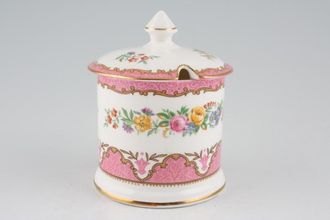 Crown Staffordshire Tunis - Pink Jam Pot + Lid 3" x 3"