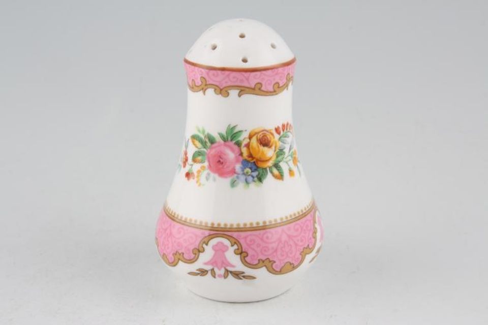 Crown Staffordshire Tunis - Pink Pepper Pot 3 1/4"