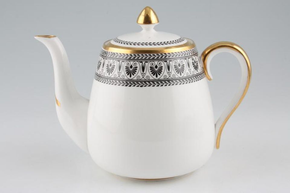 Crown Staffordshire Black Victoria Teapot 1 1/2pt