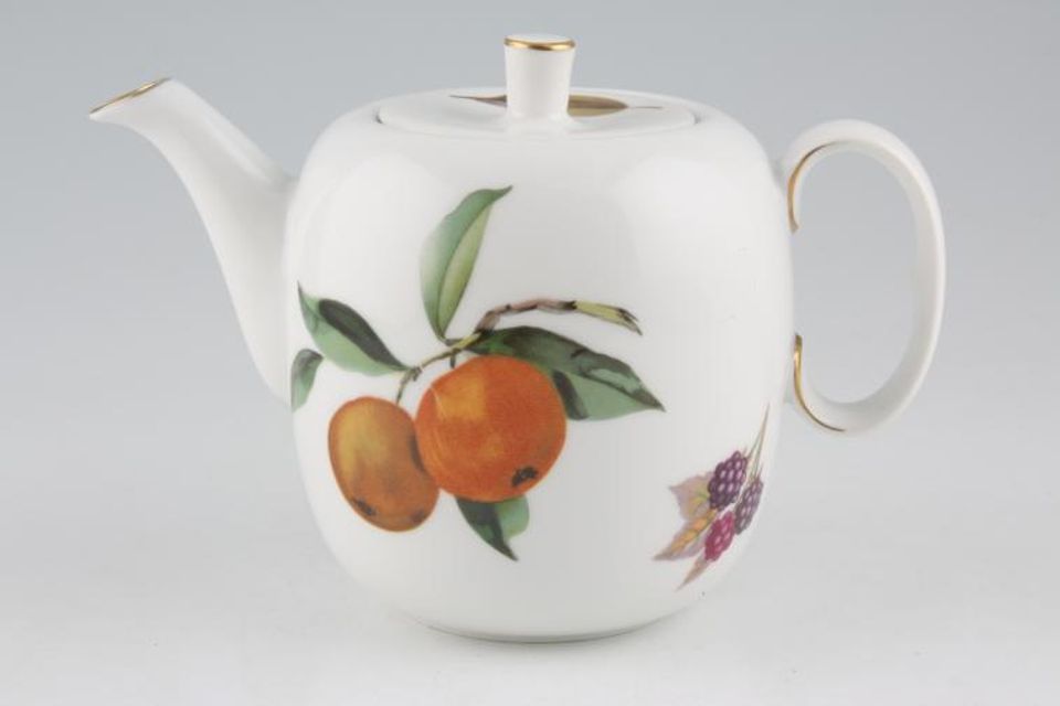 Royal Worcester Evesham - Gold Edge Teapot Severn 1pt