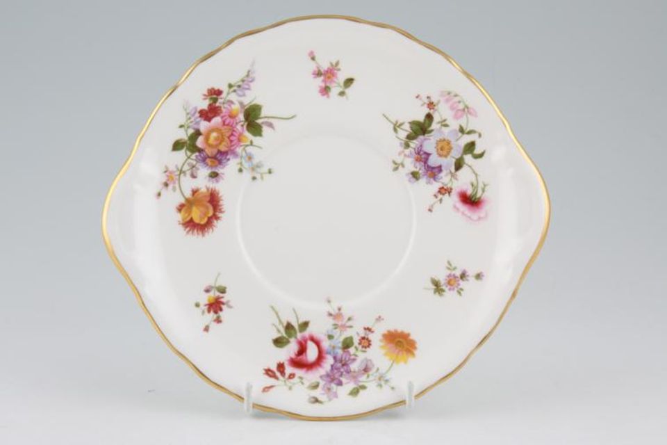 Royal Crown Derby Derby Posies - Various Backstamps Gravy Jug Stand Flowers may vary , Round / Eared 8 1/8"