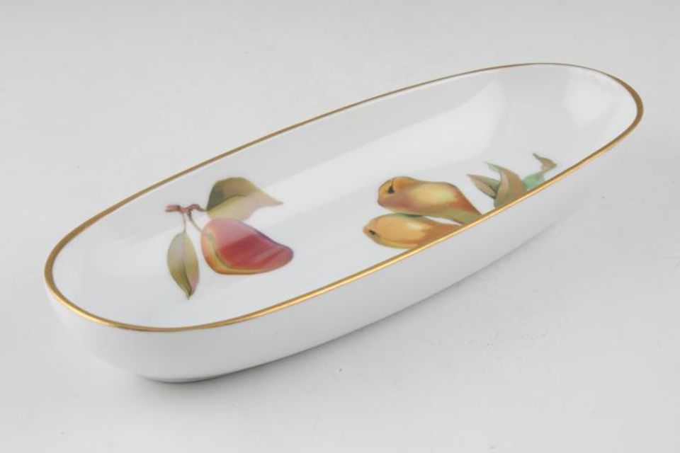 Royal Worcester Evesham - Gold Edge Serving Dish Corn on the cob - Pear pattern 8 3/4" x 3 1/4"