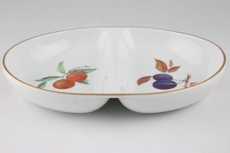 Sell Royal Worcester Evesham - Gold Edge Vegetable Dish (Divided) Plums and Oranges,Redcurrant 11 1/2"