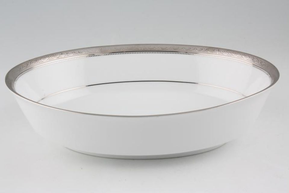 Noritake Signature Platinum Oval Serving Bowl 25cm