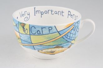 Sell Royal Worcester V.I.P Breakfast Cup Fishing - Blue and Green 4 1/4" x 2 3/4"