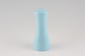 Poole Twintone Dove Grey and Sky Blue Pepper Pot Tall / 3 Holes 5 1/4"