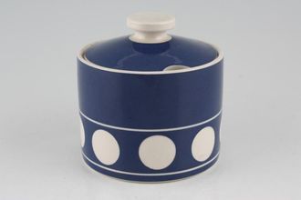 T G Green Jersey Blue Sugar Bowl - Lidded (Tea) 3 3/4" x 2 3/4"