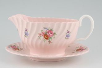Sell Minton Rosetta - Pink Sauce Boat and Stand Fixed