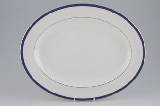 Minton Saturn - Blue Oval Platter 16 1/4"