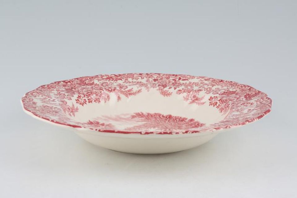 Johnson Brothers Mill Stream - Pink Rimmed Bowl 10"
