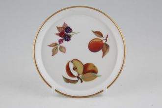 Royal Worcester Evesham - Gold Edge Coaster Ceramic - Flat - Apple, plum, blackberry 4"