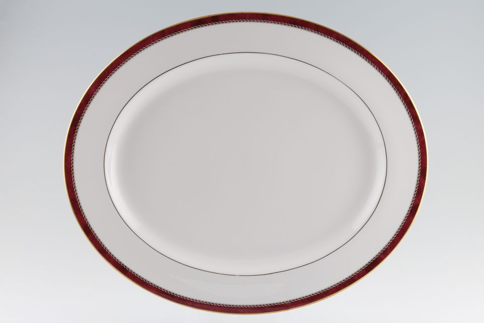 Royal Worcester Medici - Ruby Oval Platter 15 3/4"