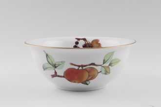 Royal Worcester Evesham - Gold Edge Soup / Cereal Bowl Flared Rim, deep. Fruits may vary. 6 1/4"
