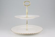 Royal Albert Val D'Or Cake Stand 2 Tier 6 1/4" plate & 8" plate thumb 1