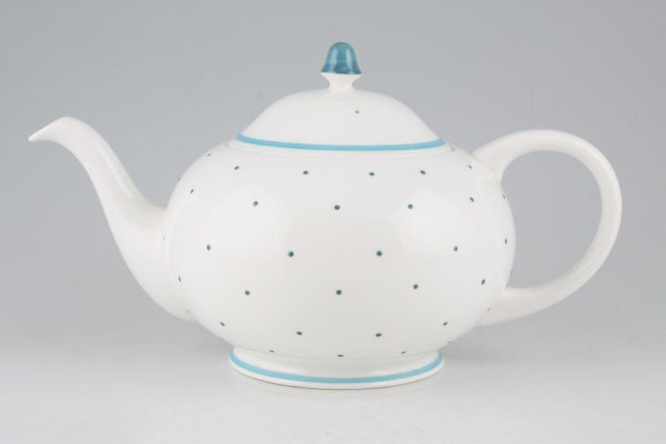 Susie Cooper Raised Spot - Aquamarine Teapot 2pt